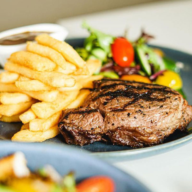 Grilled Beef Steak with French Fries - Sapid restaurant in Burwood Sydney